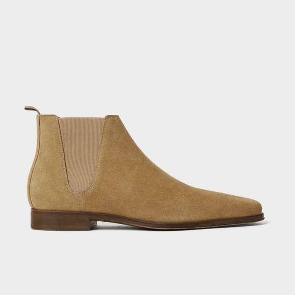 Zara suede beige Chelsea boots - Picture 3 of 3
